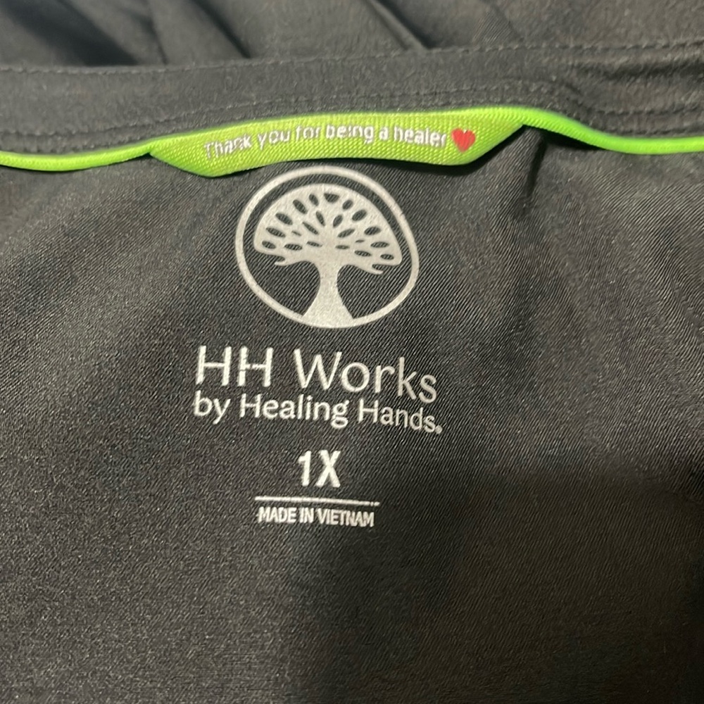 Healing Hands Megan style black scrub jackets includes 2